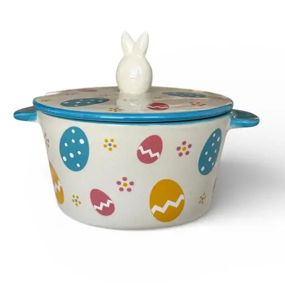 Temp-tations By Tara Old World Set Of Two Egg Hunt Small Lidded Casserole Dish - Picture 2 of 7